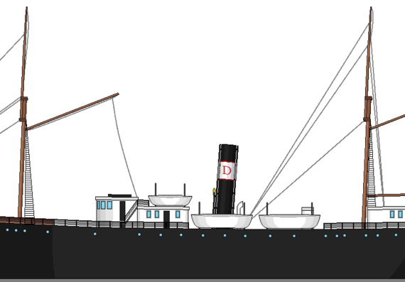 Корабль SS Valencia [Ocean Liner] (1882) - чертежи, габариты, рисунки
